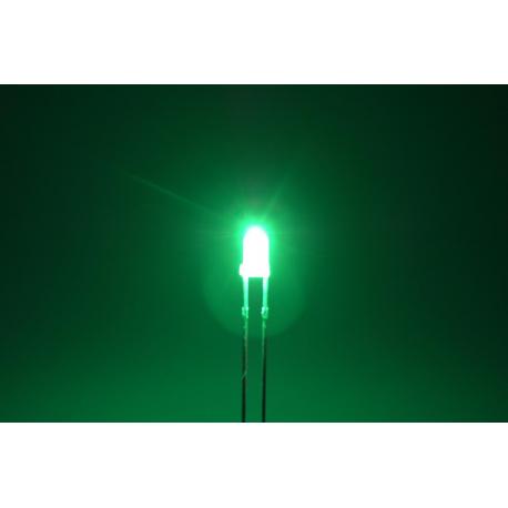 светодиод 3мм, зеленый