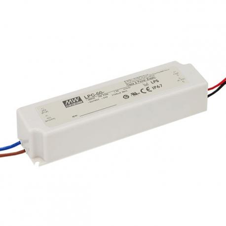 LPC-60-1400. LED driver 60W, 1400mA, 9-42V